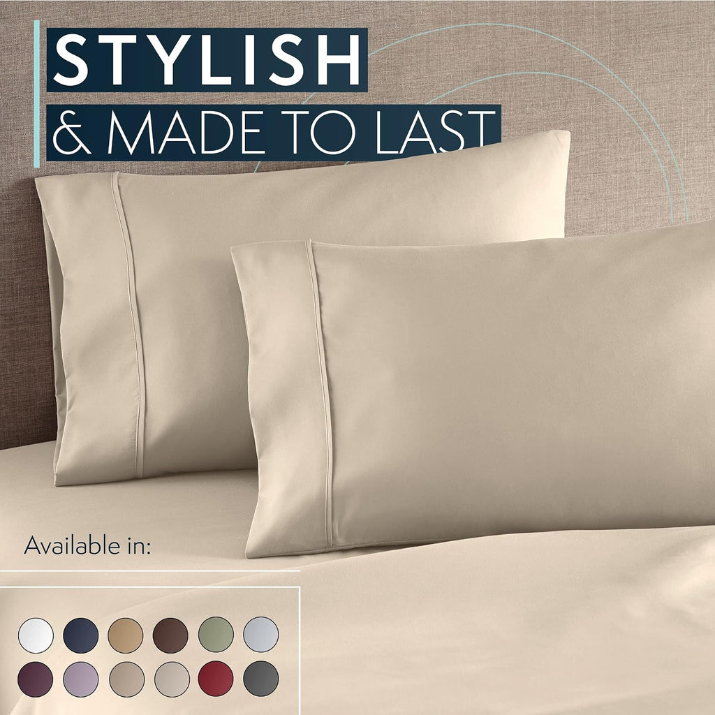HCCollection HC Collection Pillow Cases Standard Size/Queen Size Set of 2- Microfiber, Extra Soft Pillowcases - easy maintenance &…