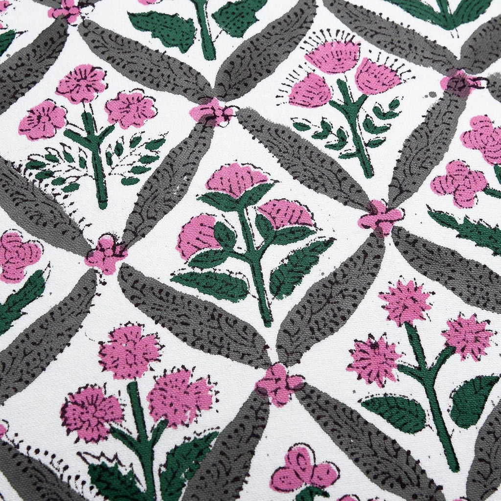Ridhi Block Print Pink and White Pillow Cover 20" x 20" (Pack of 2) Decorative Couch Pillows for Living Room, Chic Boho Cute Outdoor Pillow…