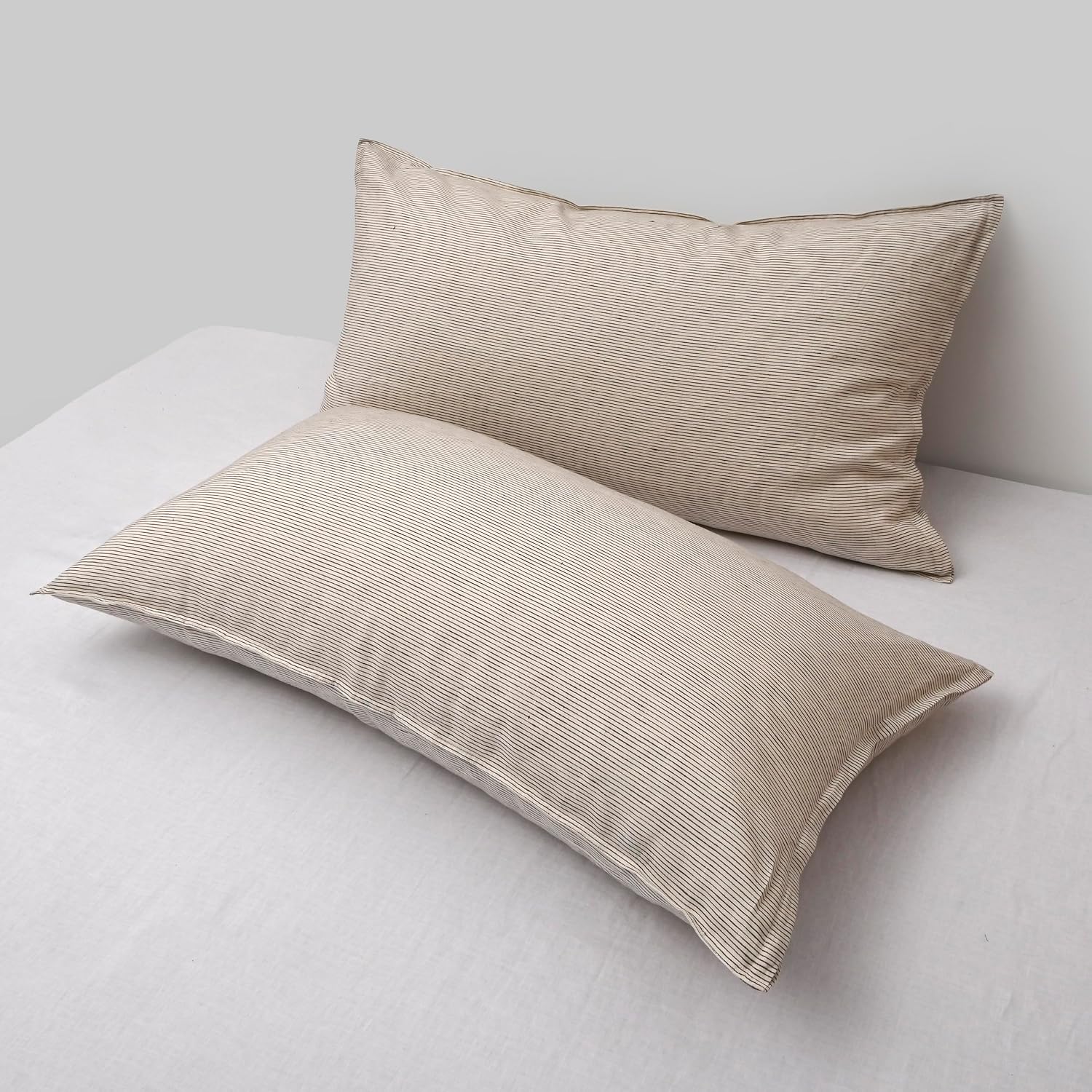 Chuffed Linen Pillow Cases 2 Pack 100% Linen Pillowcases, Breathable and Cooling Washed King Pillow Shams with Zipper Closure, 20x36 Inches…