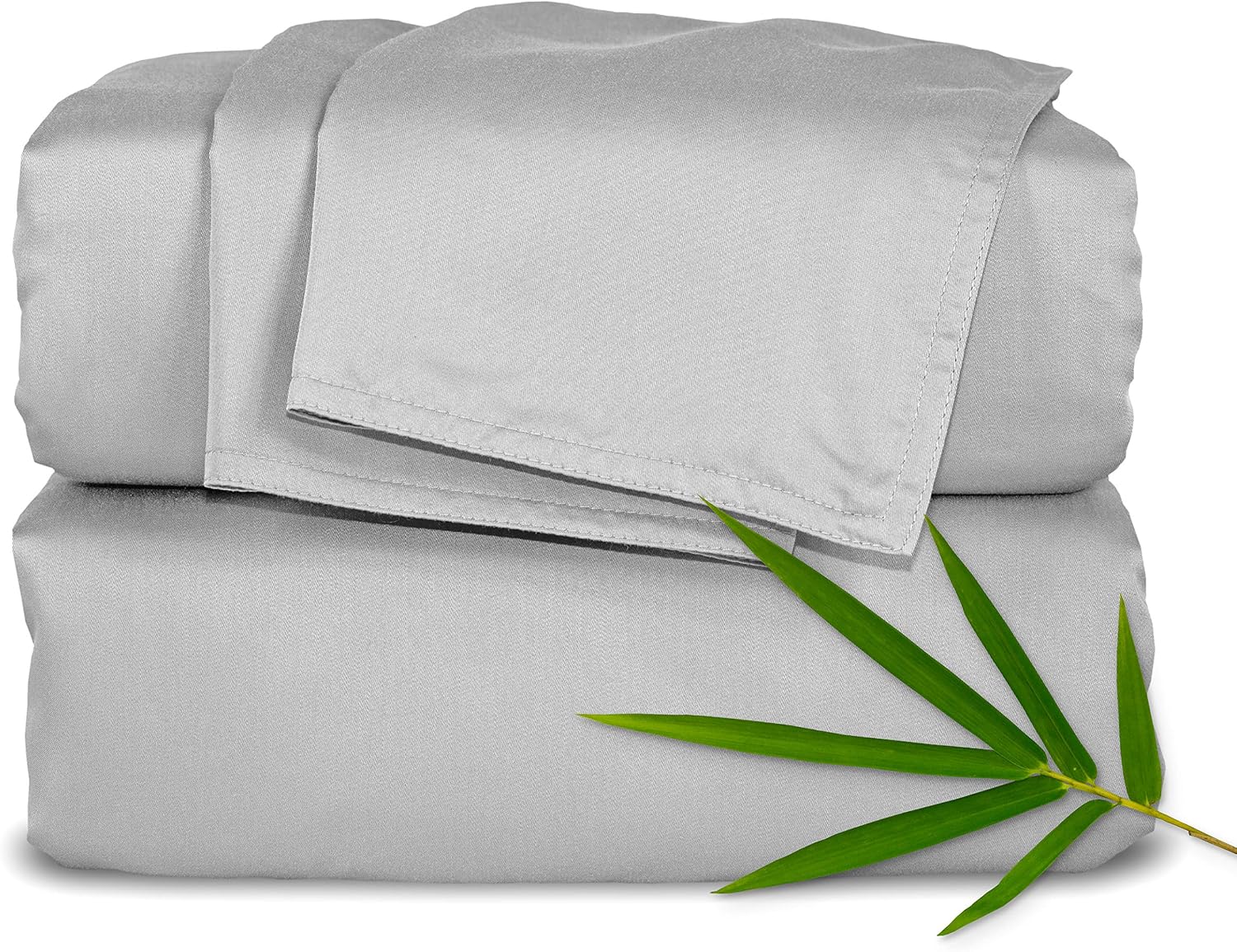 PureBamboo Pure Bamboo California King Sheets, Genuine 100% Organic Viscose Derived from Bamboo Bed Sheet Set, Soft & Cooling, Double Stitc…