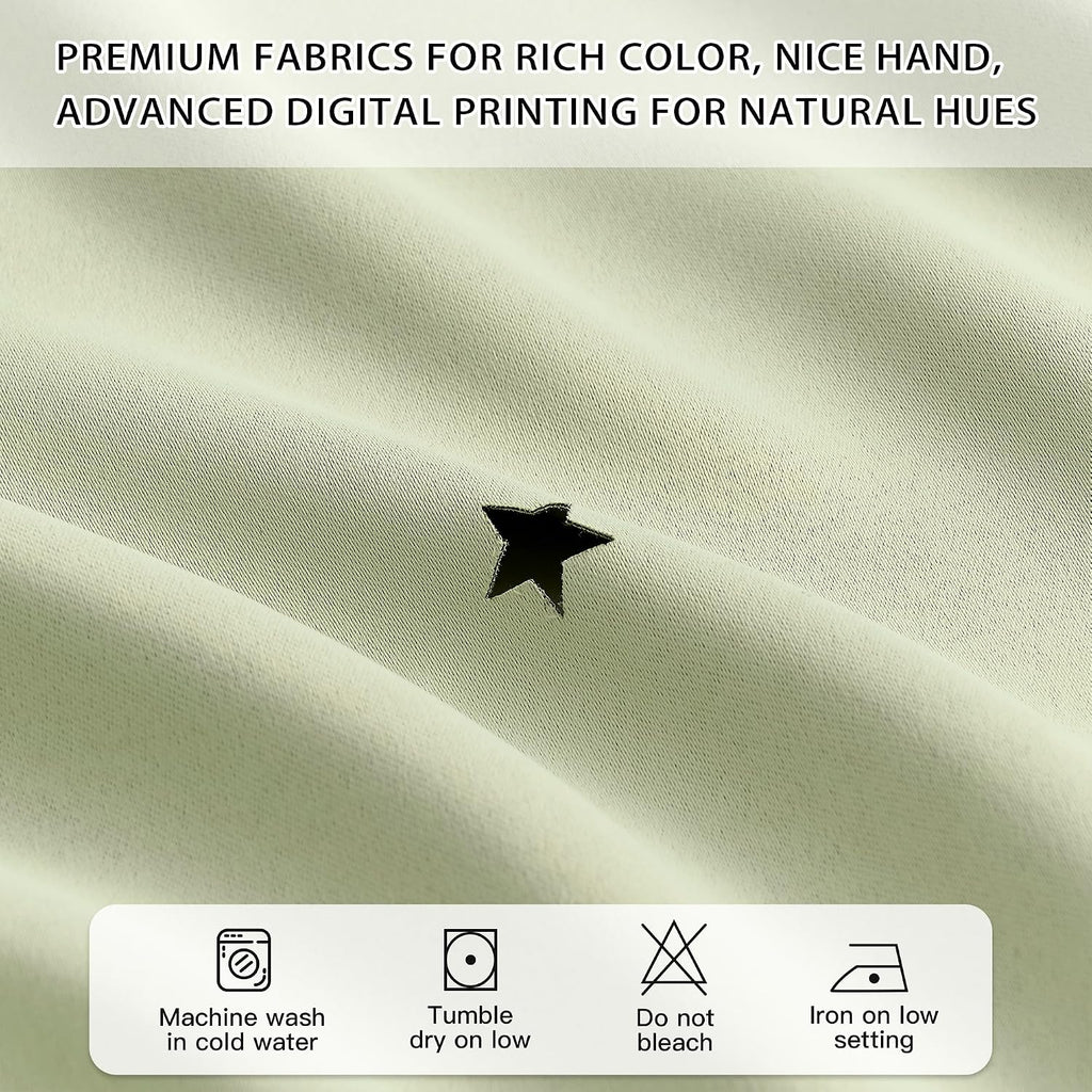 Addsomecolortolife XiDi Green Curtains for Bedroom, Girls Room Blackout Curtains, Kids Room Darkening Curtains, Light Green Decor, 1 Panel…