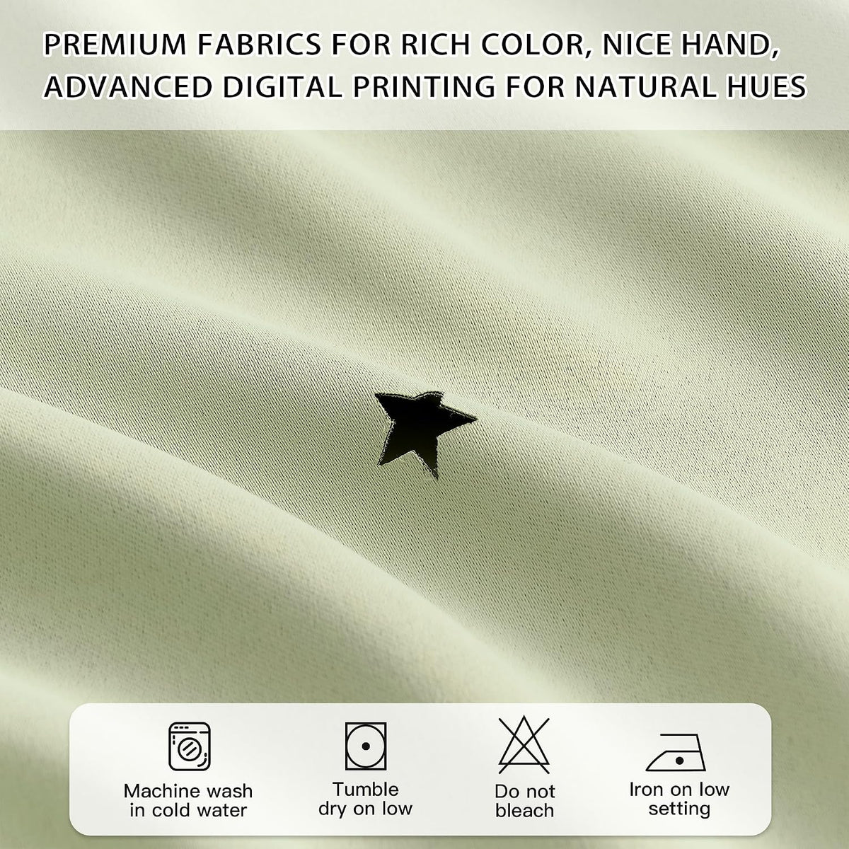 Addsomecolortolife XiDi Green Curtains for Bedroom, Girls Room Blackout Curtains, Kids Room Darkening Curtains, Light Green Decor, 1 Panel…