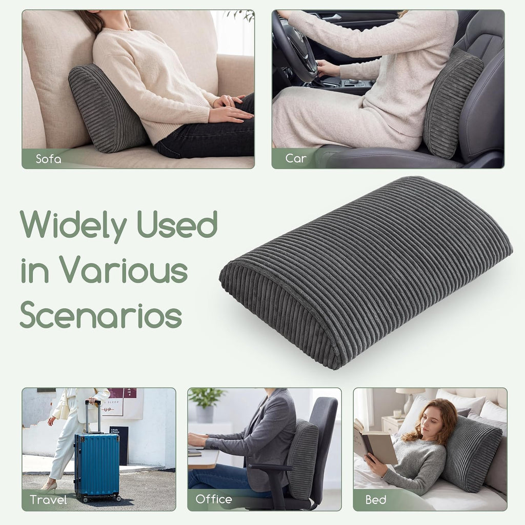 Higogogo Lumbar Support Pillow for Recliner Chair/Accent Chair/Couch, Extra Large Memory Foam Back Support Cushion for Elderly, Recliner Cu…