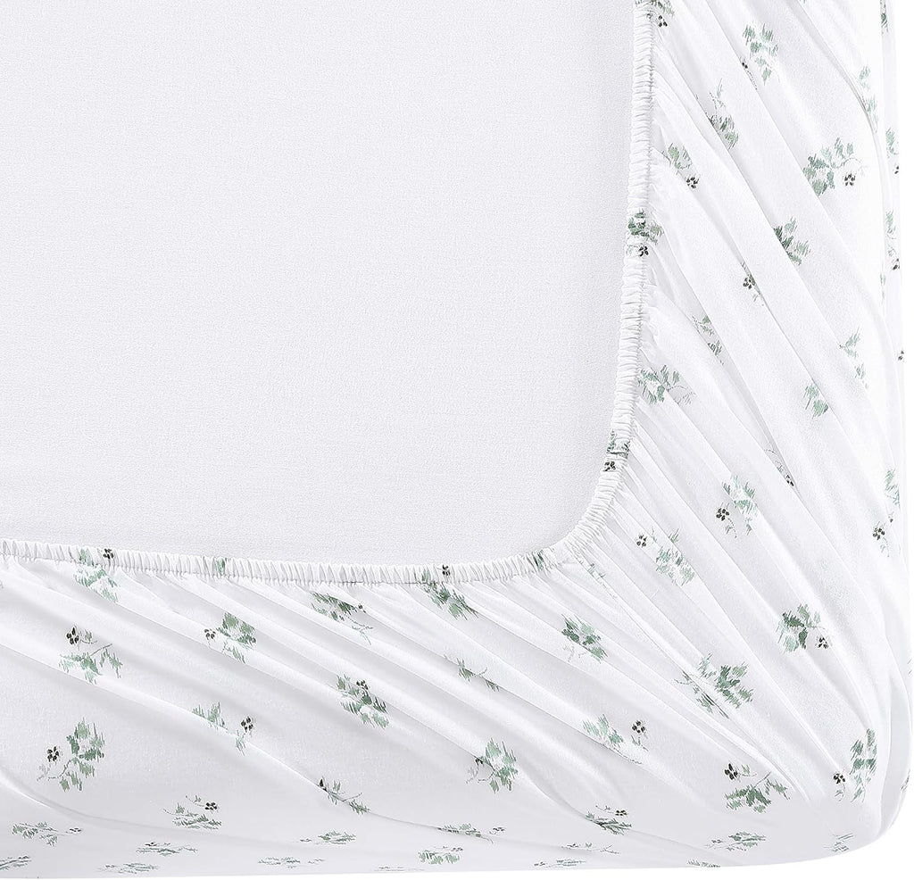 StoneCottage Stone Cottage - King Sheets, Cotton Percale Bedding Set, Crisp & Cool Ideal Bedding Set (Green Sketchy Ditsy, King) Cotton Gre…