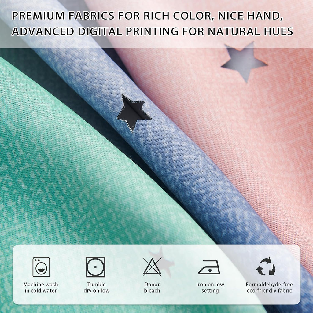 Addsomecolortolife XiDi Grey Curtains for Kids Room, Nursery Blackout Curtain, Girls Room Decor Pink & Green Curtains, 84x34 in, 1 Panel Gr…