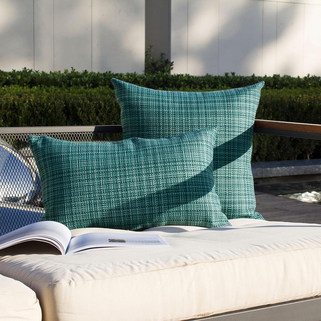 Kevin Textile Pack of 2 Outdoor Waterproof Pillow Covers Throw Pillow Covers Decorative Pillowcases Pillow Cases for Sofa Couch Patio…