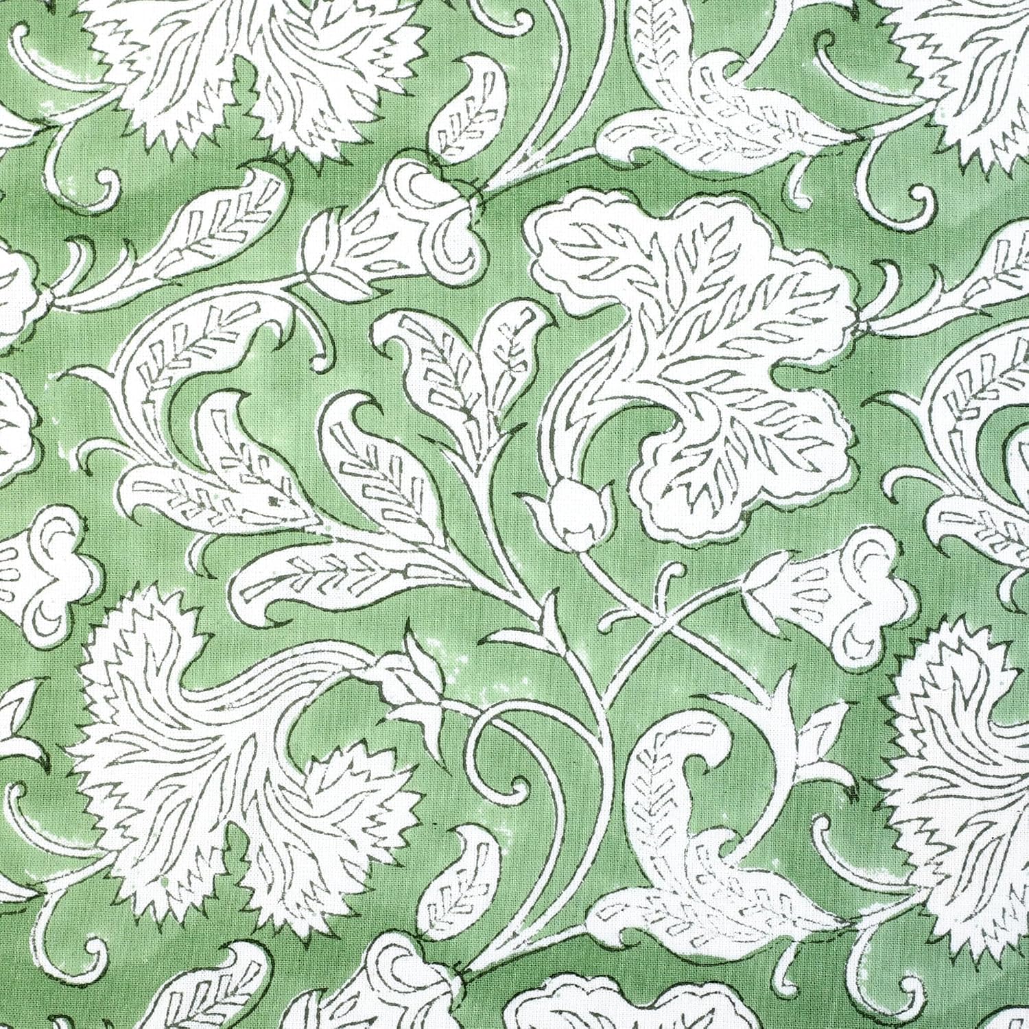 Ridhi Block Print Sage Green Pillow Cover 16" x 16" (Pack of 2) Decorative Couch Pillows for Living Room, Farmhouse Chic Boho Cute Outdoor…