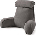 Ailuteie Reading Pillow for Sitting Up in Bed, Sofa & Floor – Corduroy Backrest Pillow with Arms, Side Pockets & Washable Cover, Bed Rest P…