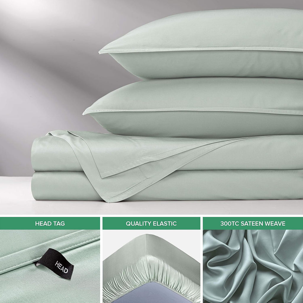 PureBamboo Pure Bamboo Twin XL Sheets, Genuine 100% Organic Viscose Derived from Bamboo Bed Sheet Set, Luxuriously Soft & Cooling, Double S…