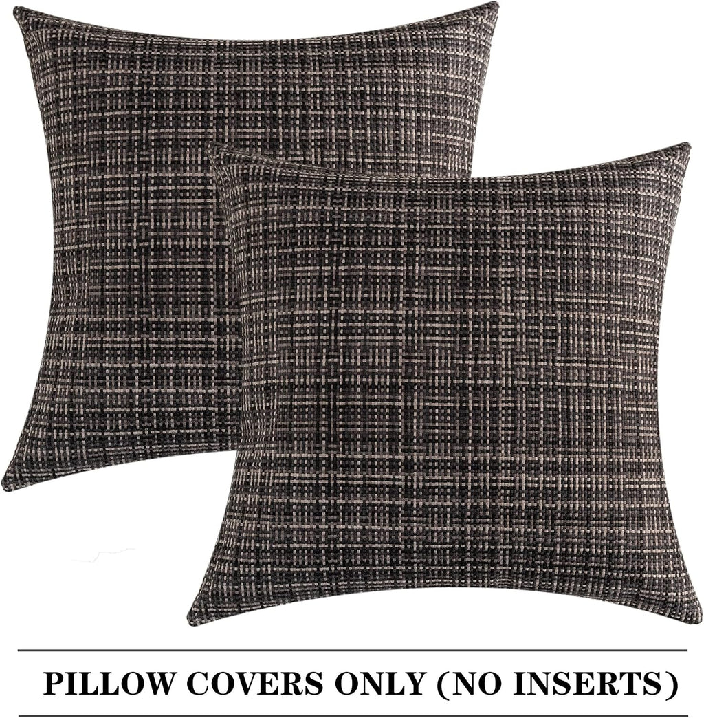 Kevin Textile Outdoor Waterproof Throw Pillow Covers Decorative Farmhouse Water Resistant Cushion Covers for Tent Patio Garden Couch Sofa…