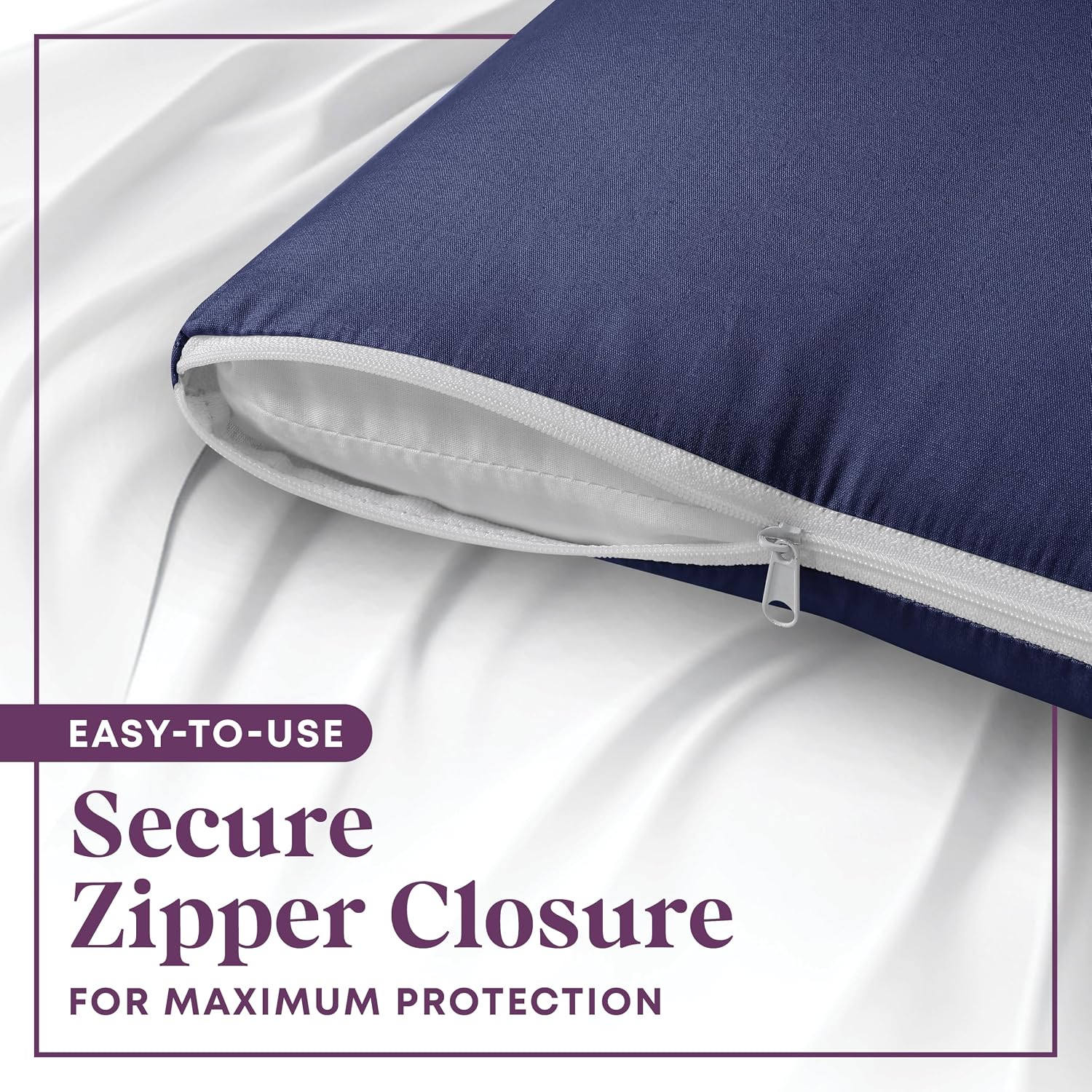 CirclesHome Pillow Covers with Zipper King Size - 2 Pack - 100% Cotton Soft and Breathable Pillow Protectors - Protects Pillows from…