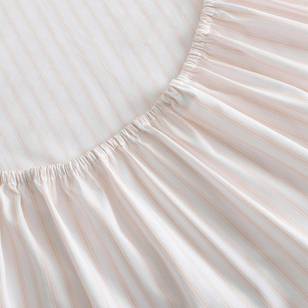 MarthaStewart Martha Stewart - Twin Size Sheets Set, Crisp & Tailored Cooling Sheets with a Smooth Cotton Percale Lightweight Feel - Bed Sh…