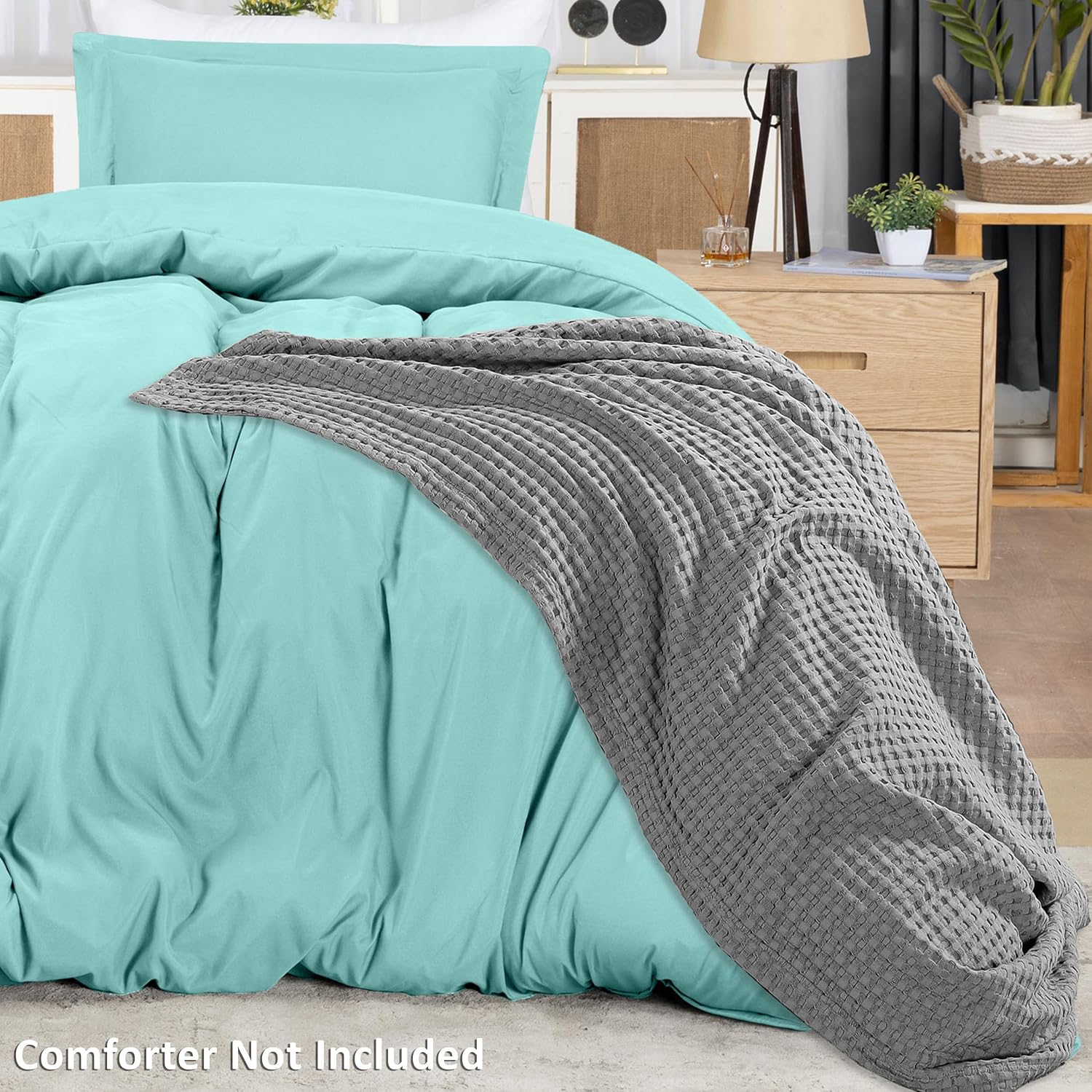 Utopia Bedding Duvet Cover Twin Size - 2 Piece with Zipper Closure - 1 Comforter Cover 68X90 Inches & 1 Pillow Sham 20X26 Inches (Spa…