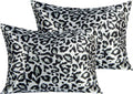 Ntbay 2 Pack Satin Standard Pillowcases for Hair and Skin, Luxurious and Silky Leopard Printed Pillow Cases with Envelope Closure, 20x26 In…
