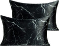 Ntbay 2 Pack Satin Queen Pillowcases for Hair and Skin, Luxurious and Silky Marbling Printed Pillow Cases with Envelope Closure, 20x30 Inch…