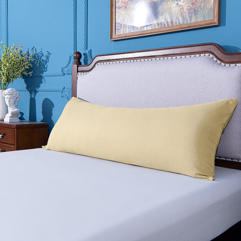 Ntbay Body Pillowcase - Brushed Microfiber 20x54 Pillowcase - Soft, Wrinkle-Free, Fade-Resistant, Stain-Resistant, Light Taupe Body Pillow…