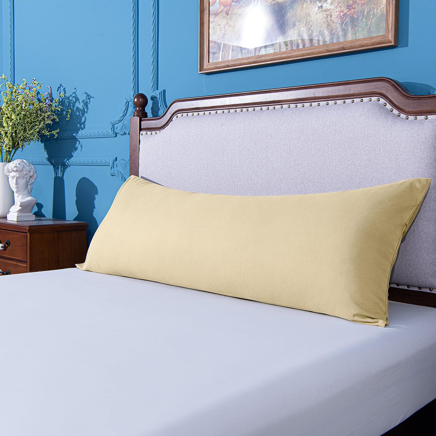 Ntbay Body Pillowcase - Brushed Microfiber 20x54 Pillowcase - Soft, Wrinkle-Free, Fade-Resistant, Stain-Resistant, Light Taupe Body Pillow…