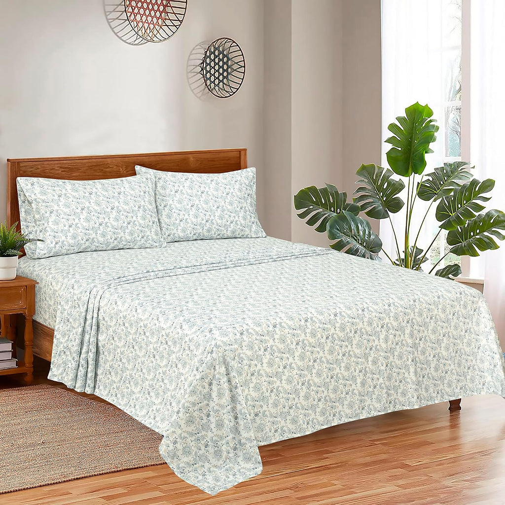 Royalelinens ROYALE LINENS 300 Thread Count 100% Long Staple Combed Cotton Sheet Set - 4 Piece Full Bed Sheets - 1 Fitted, 1 Flat, 2 Pillow…