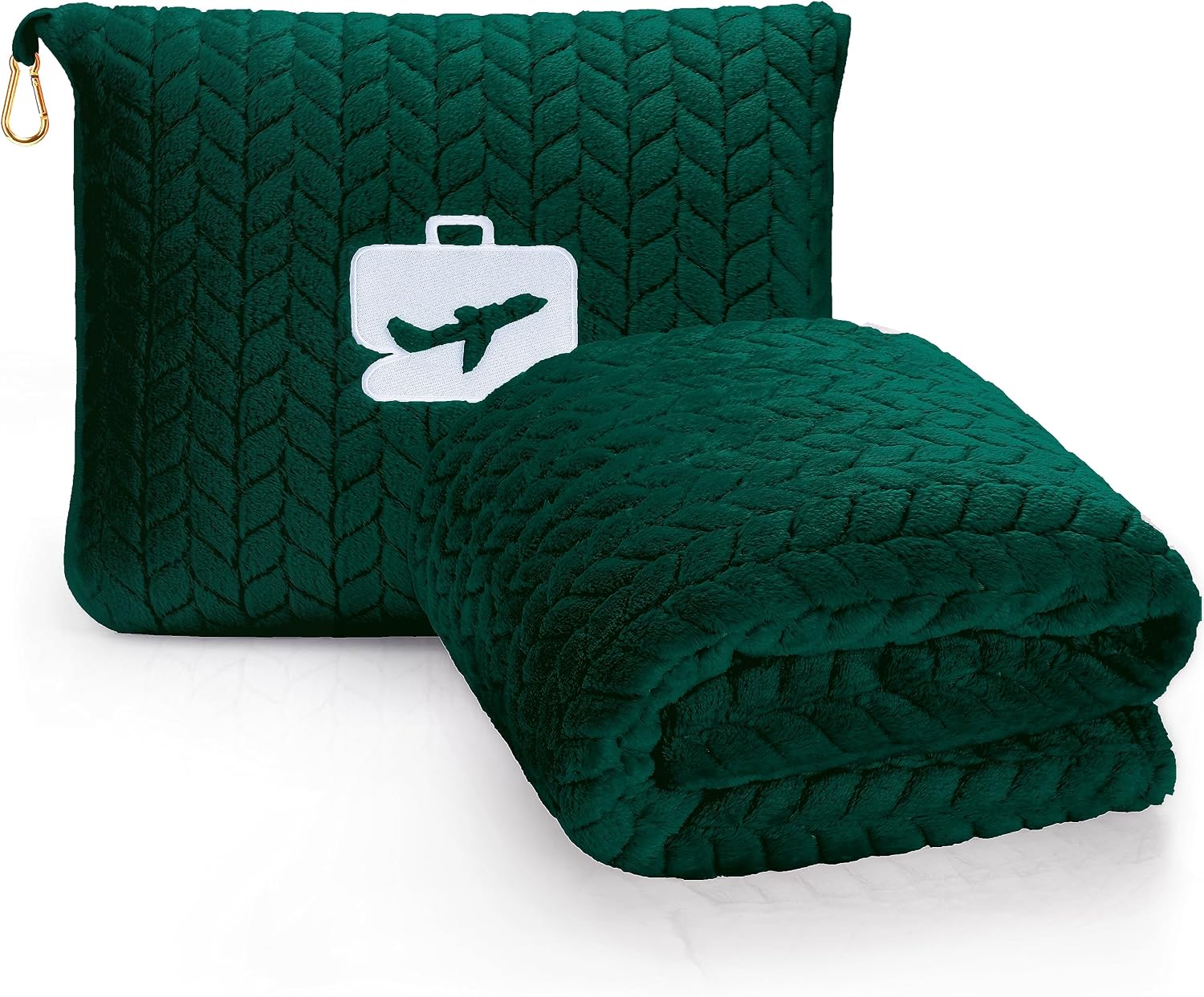 EverSnug Travel Blanket & Pillow 68x42 - Premium Ultra-Soft Microfleece 2 in 1 Compact & Packable Flight Blanket with Soft Bag…
