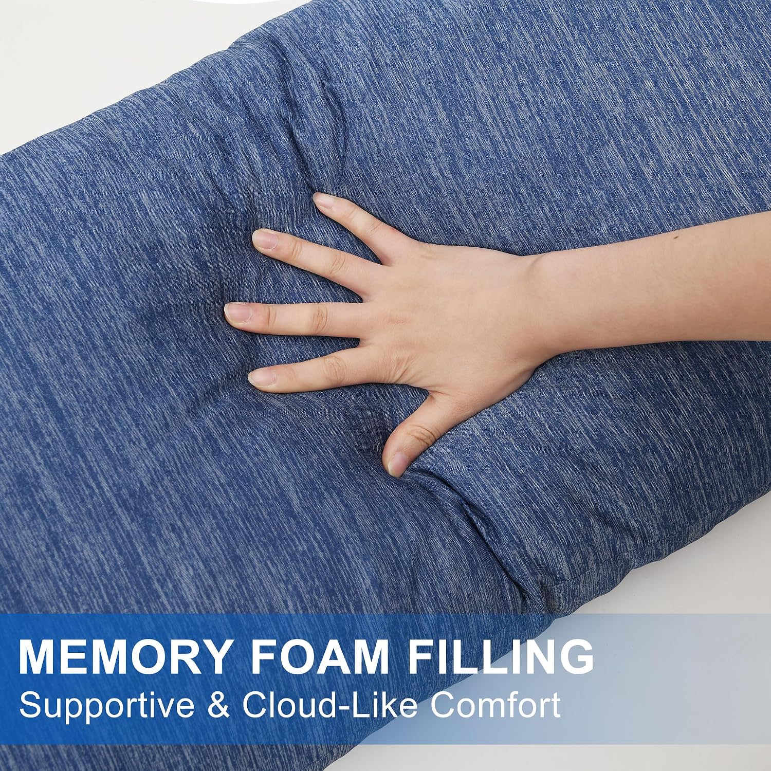 Hiasan Cooling Body Pillow for Adults, Long Memory Foam Body Pillow - Full Size Support for Side Sleepers & Pregnancy, Back, 20x54 Inches,…