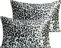 Ntbay 2 Pack Satin Queen Pillowcases for Hair and Skin, Luxurious and Silky Leopard Printed Pillow Cases with Envelope Closure, 20x30 Inche…