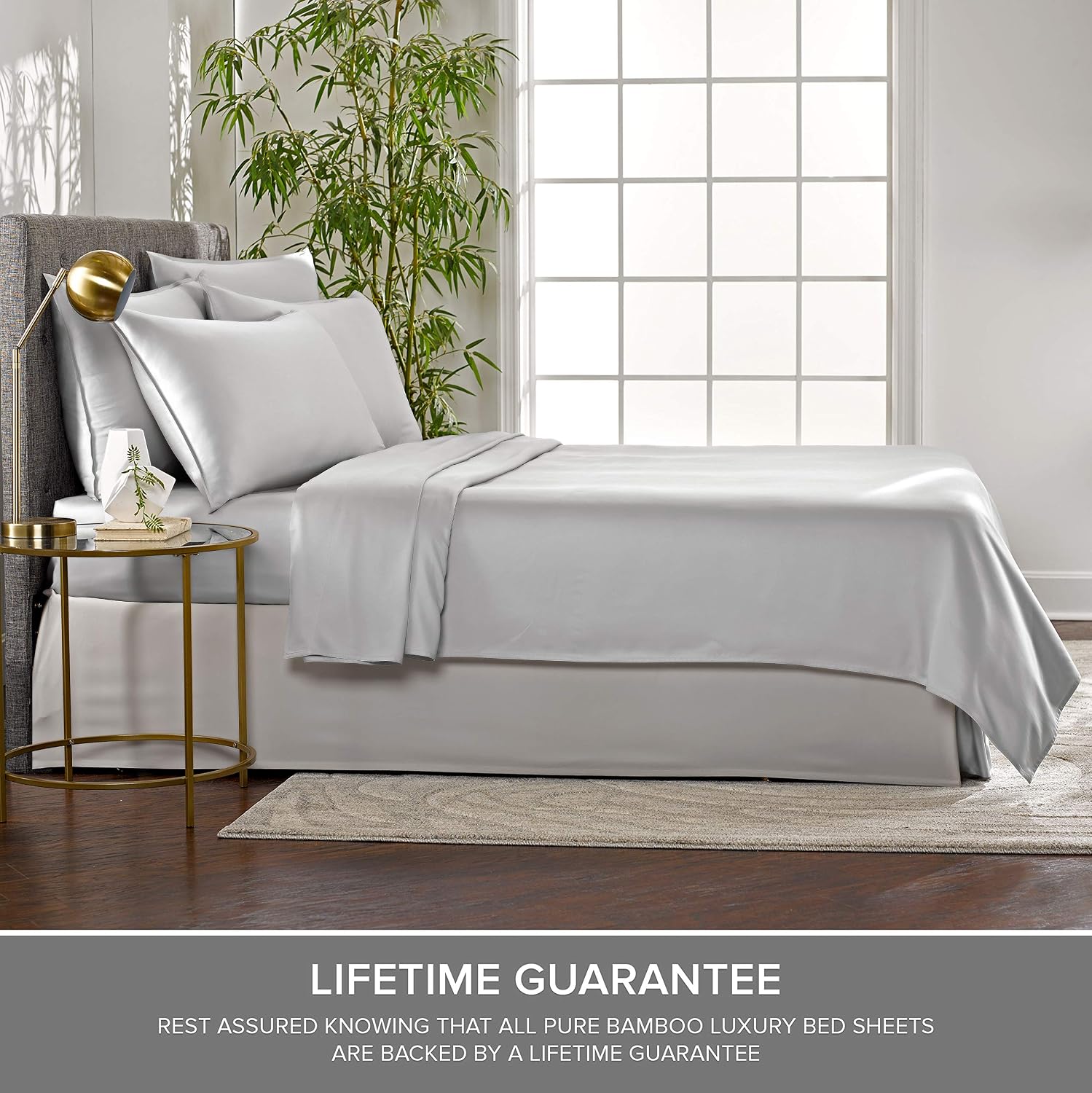 PureBamboo Pure Bamboo Short Queen Sheets for RV Camper (60"x75") - Genuine 100% Organic Viscose Derived from Bamboo Bed Sheet Set, Soft &…