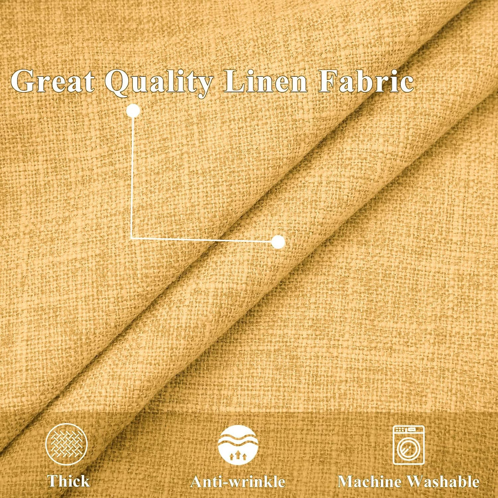 decorUhome Summer Decorative Throw Pillow Covers 22x22 Set of 2 Square Faux Linen Outdoor Neutral Farmhouse Euro Sham Pillow Covers with…