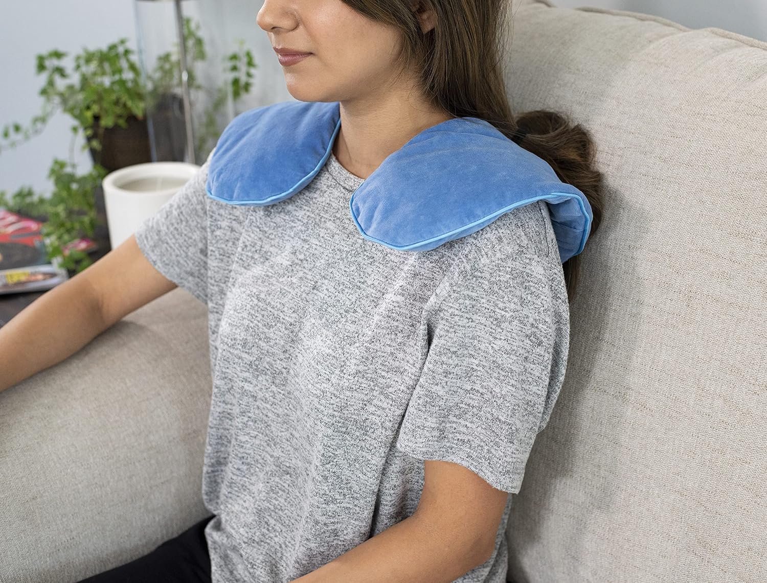 DreamtimeInc DreamTime Microwaveable Crescent Wrap with Aromatherapy, Heating Pad for Neck and Shoulders, Neck Wrap with Soothing Lavender,…