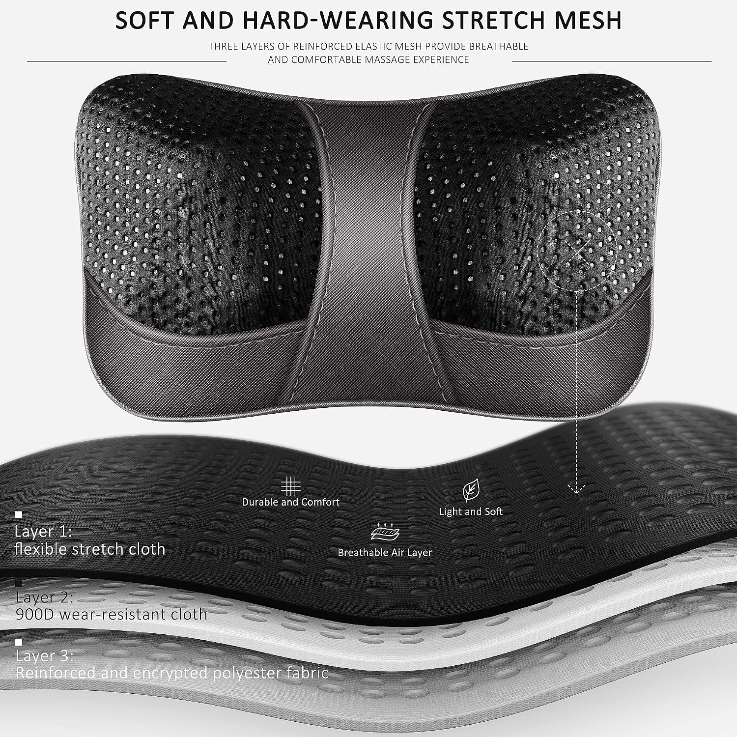 VIKTOR JURGEN Back Massager Kneading for Neck, Shoulder and Foot, Shiatsu Massage Pillow with Heat, Relaxation Gifts for…