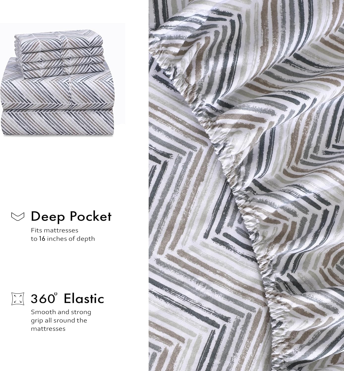 Ruvanti 100% Cotton Percale Sheets Twin Size 4 Piece Set, Cooling Bed Sheets for Hot Sleepers, Deep Pocket 16”, Breathable Lightweight & Du…