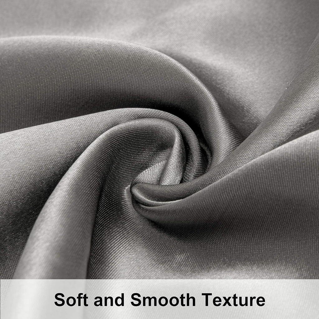 Ntbay 2 Pack Satin King Pillowcases for Hair and Skin, Luxurious and Silky Pillow Cases with Envelope Closure, 20x36 Inches, Grey 2 Pack 36…