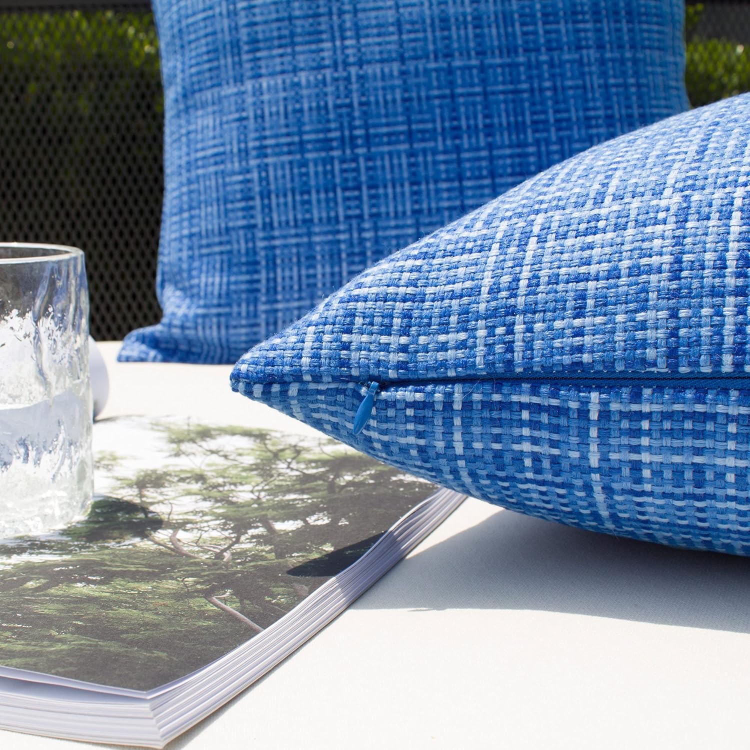 Kevin Textile Outdoor Waterproof Throw Pillow Covers 14x36 Inch Pack of 1 Woven Faux Linen Decorative Water Resistant Long Body Lumbar…