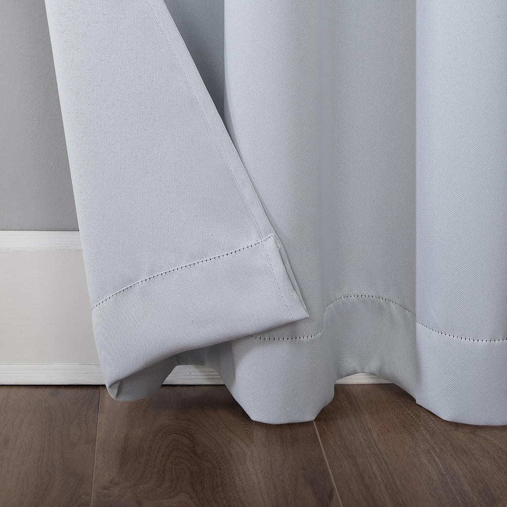 Sun Zero Easton Energy Saving Blackout Grommet Curtain Panel, Oyster White, 40" W x 120" L (1 Panel)