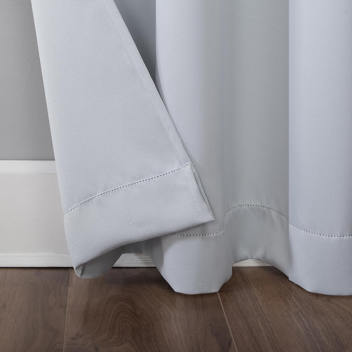Sun Zero Easton Energy Saving Blackout Grommet Curtain Panel, 40" x 63", Dove White