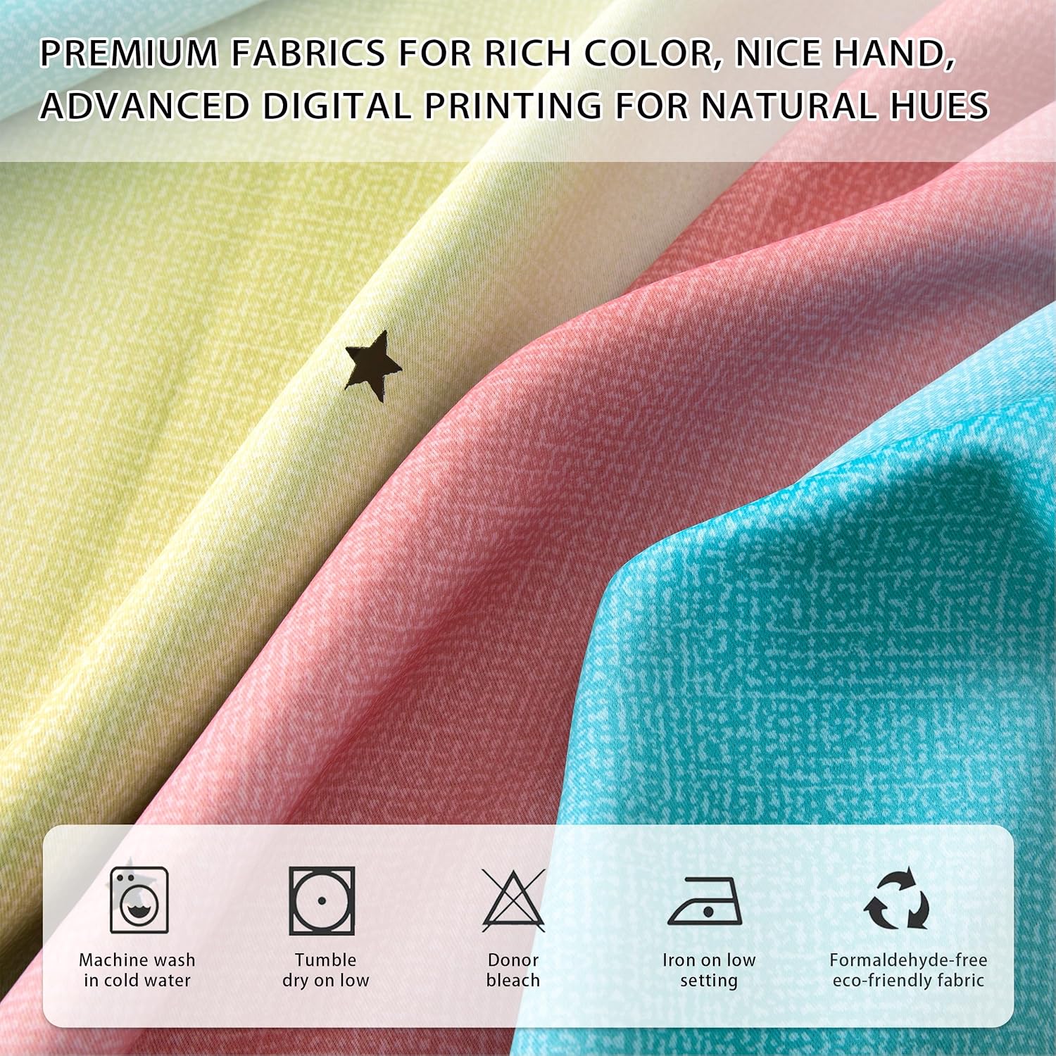Addsomecolortolife XiDi Dream Star Blackout Curtains for Kids Rooms Girl Princess Curtain for Daughter Bedroom Window (Pink Blue, W34 X L72…
