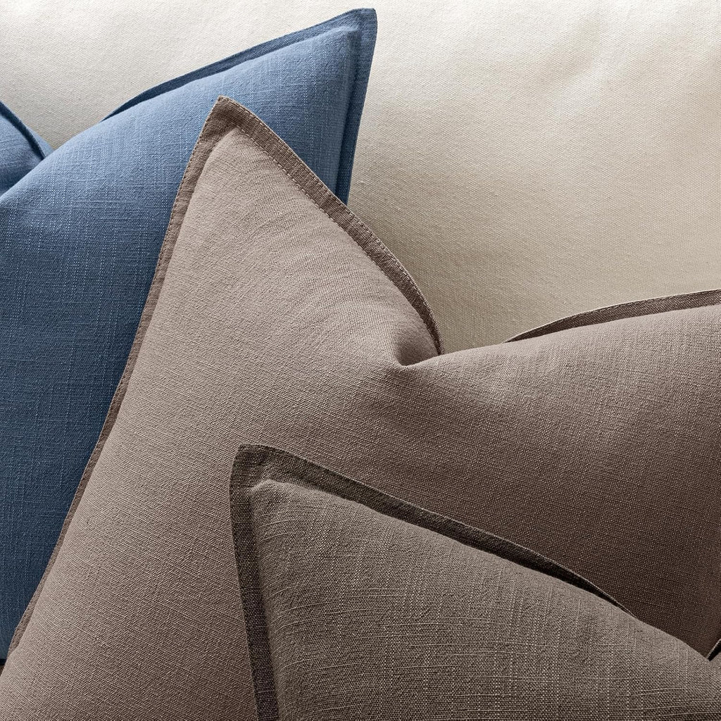 Anroduo Pack of 2 Decorative Linen Pillow Covers Light Taupe Neutral Farmhouse Boho Soild Cushion Case Soft Accent Pillowcase for Couch Sof…