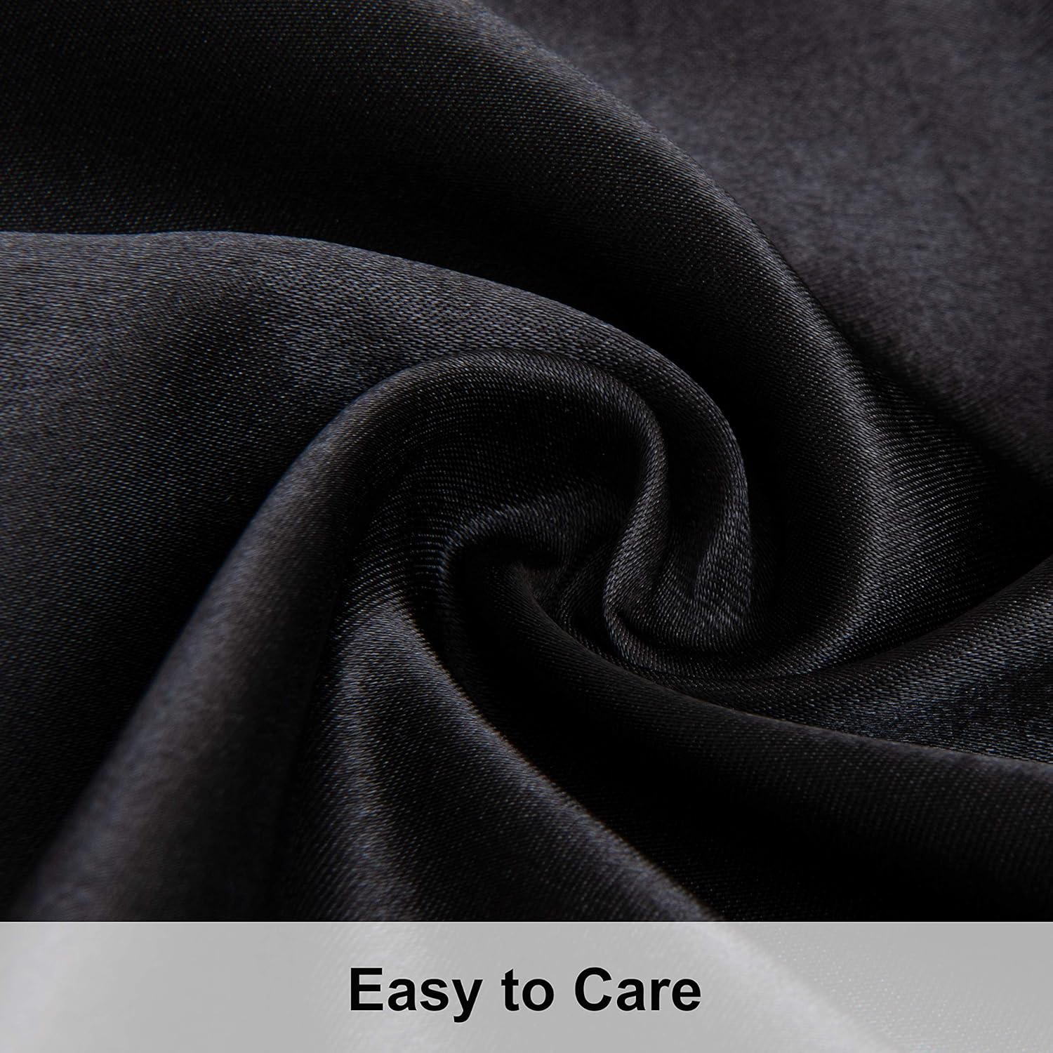 Ntbay 2 Pack Satin Queen Pillowcases for Hair and Skin, Luxurious and Silky Pillow Cases with Envelope Closure, 20x30 Inches, Black 2 Pack…