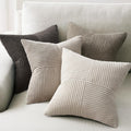 Topfinel 20×20 Pillow Covers Set of 4, Boho Large Neutral Throw Pillow Covers with Corduroy, Soft Accent Pillowcases for Couch, Bed, Living Roo…