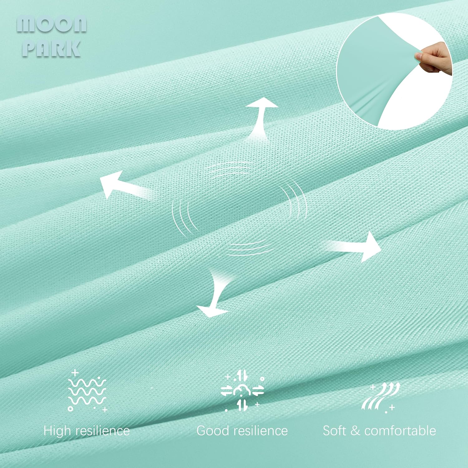 Moonpark MOON PARK Pregnancy Pillows for Sleeping - U Shaped Full Body Maternity Pillow with Removable Cover - Support for Back, Legs, Bell…