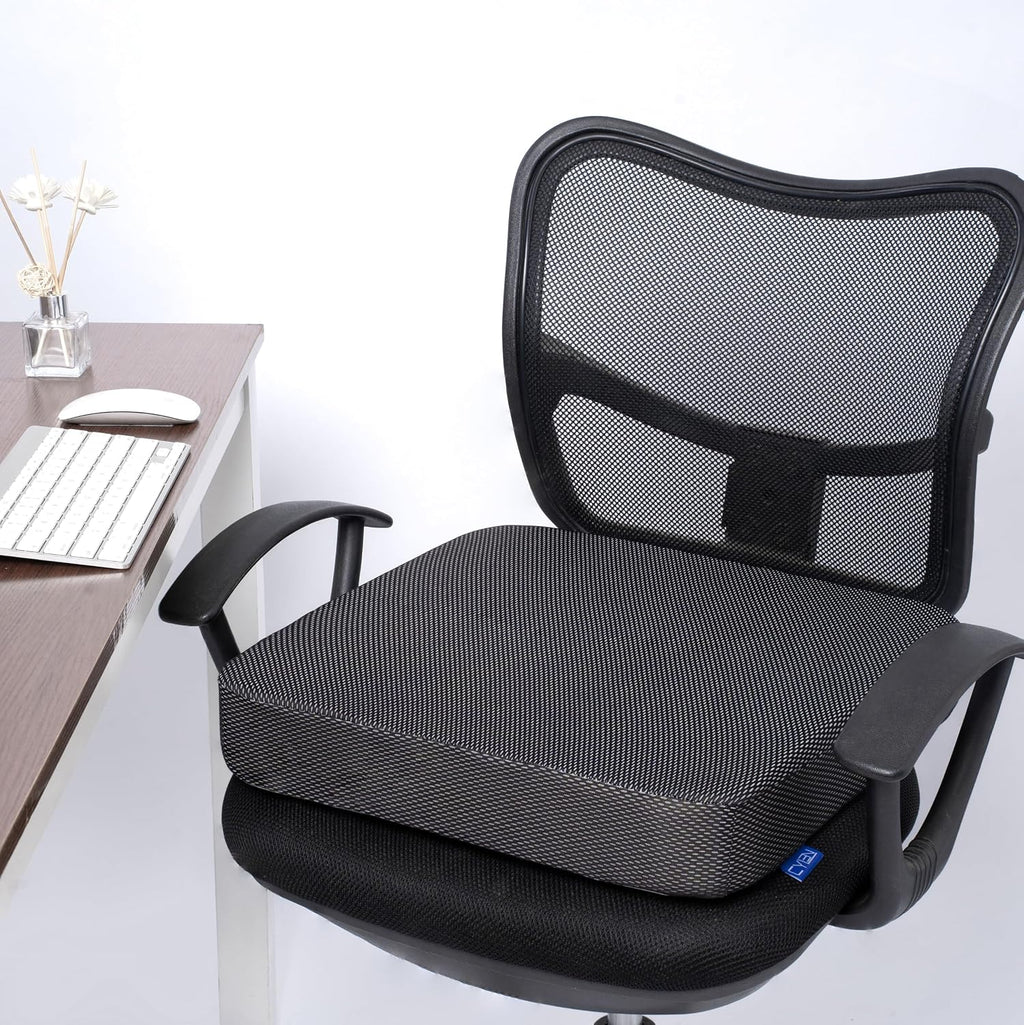 Cylen Ifoam Gel Infused Memory Foam Layer Wheelchair Cushion - Seat Cushion for Wheelchair-Office Chair, Kitchen Chair-Pressure Sore and Ta…