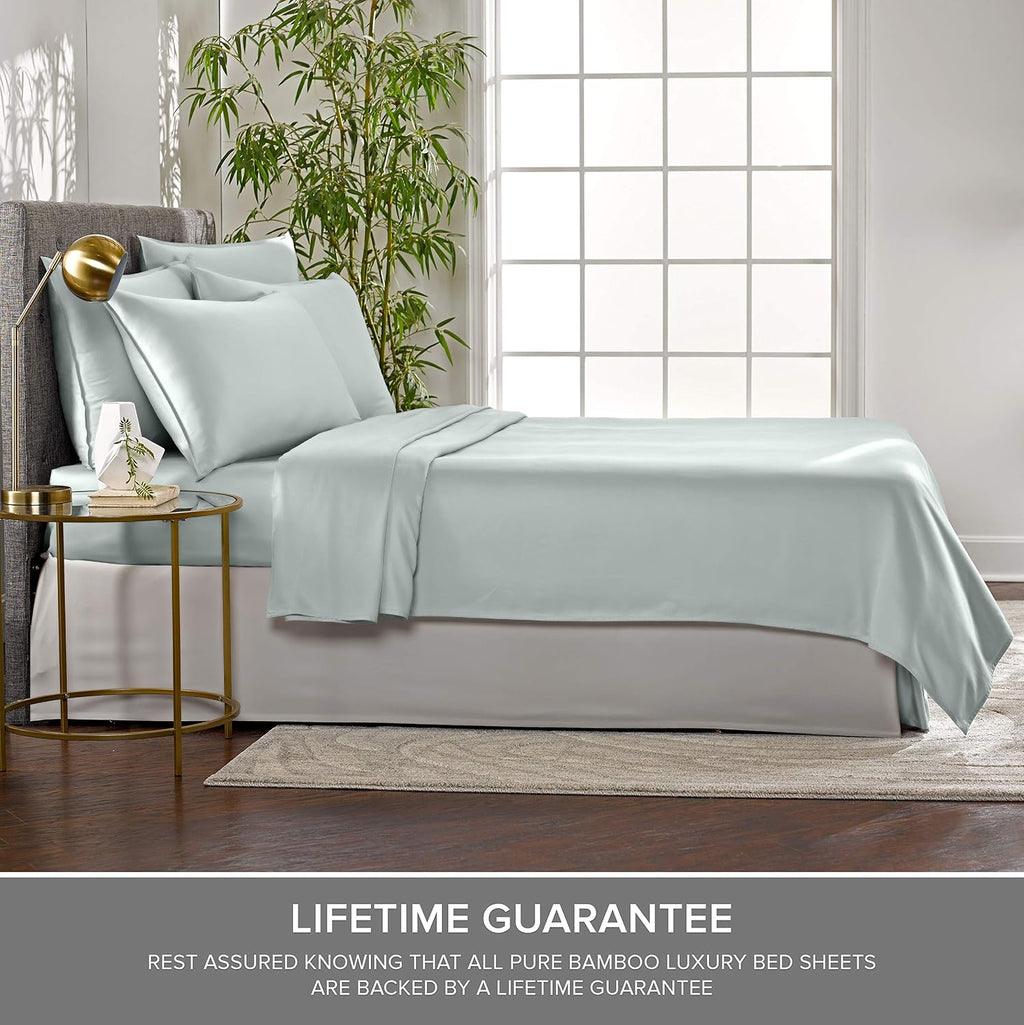 PureBamboo Pure Bamboo Short Queen Sheets for RV Camper (60"x75") - Genuine 100% Organic Viscose Derived from Bamboo Bed Sheet Set, Soft &…