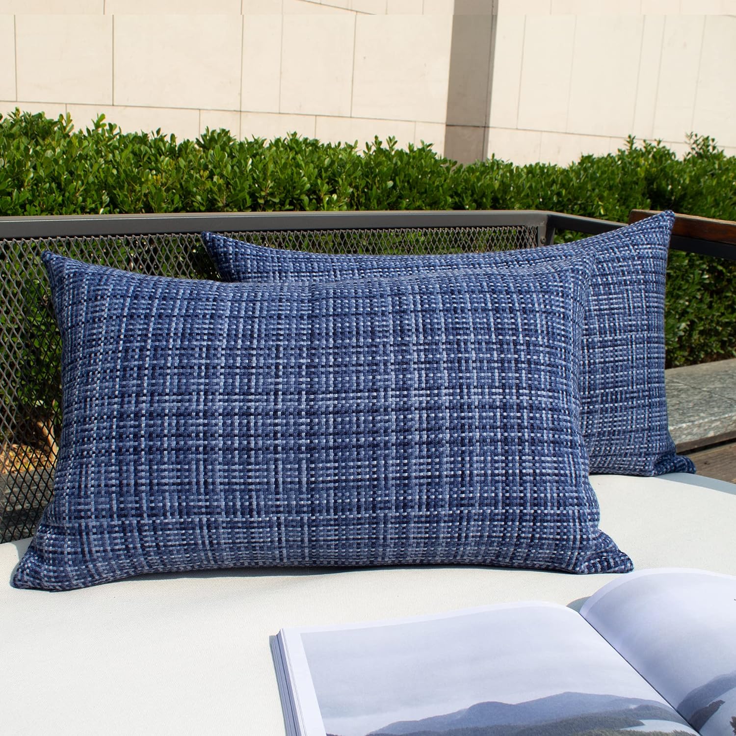 Kevin Textile Outdoor Waterproof Throw Pillow Covers Water Resistant Decorative Square Cushion Covers Pillowcase Shell for Patio Couch…