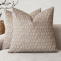 Foindtower Set of 2 Decorative Vintage Floral Print Throw Pillow Covers Neutral Modern Farmhouse Cushion Covers Boho Home Decor for Sofa…