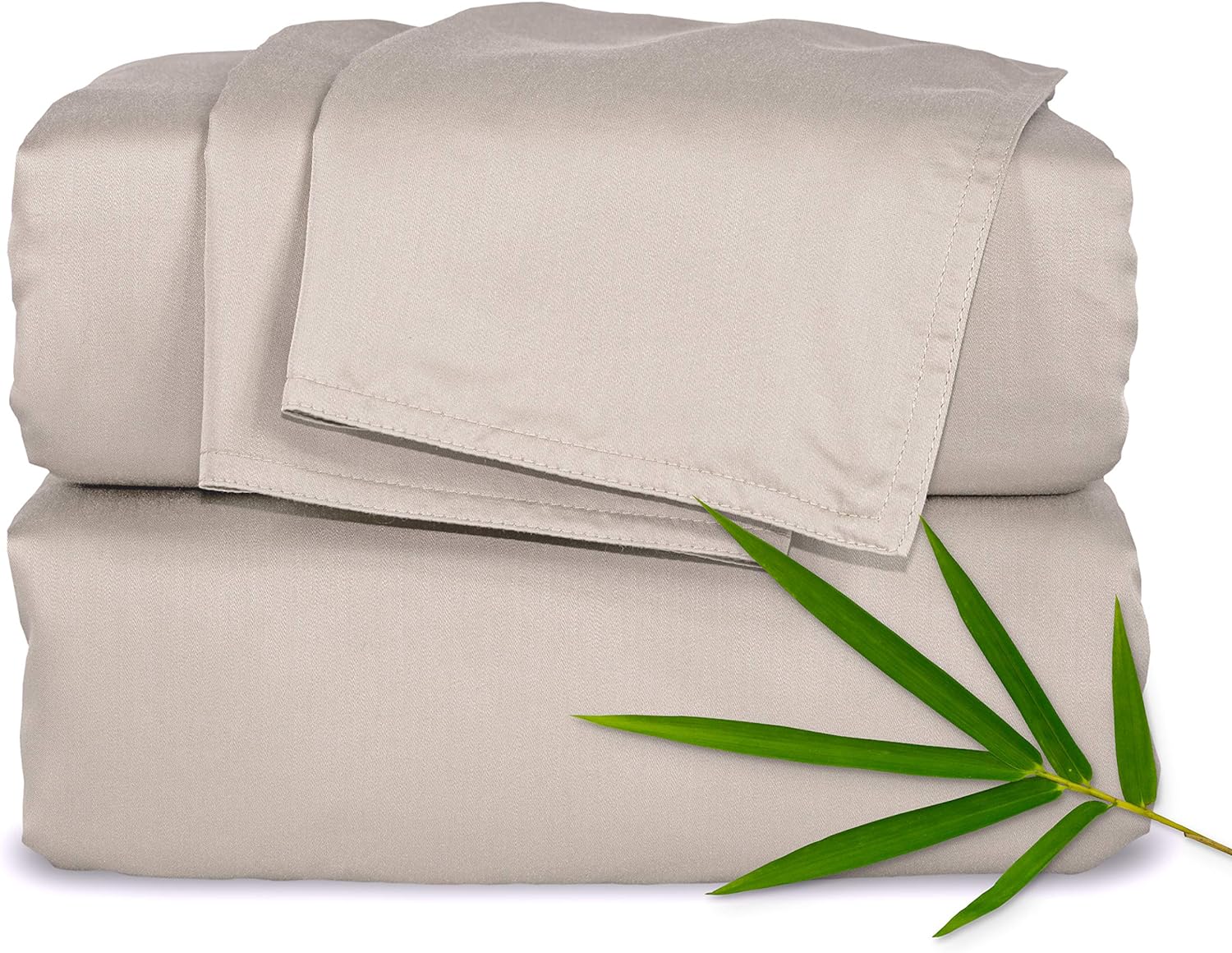 PureBamboo Pure Bamboo Full Sheets, Genuine 100% Organic Viscose Derived from Bamboo Bed Sheet Set, Luxuriously Soft & Cooling, Double Stit…