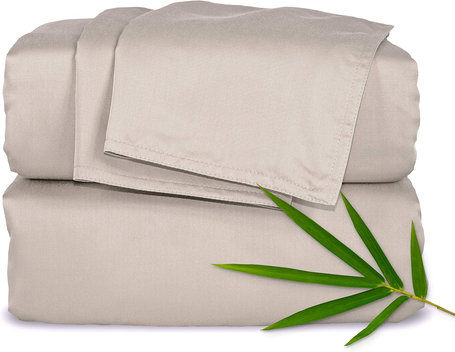 PureBamboo Pure Bamboo King Sheets, Genuine 100% Organic Viscose Derived from Bamboo Bed Sheet Set, Luxuriously Soft & Cooling, Double Stit…