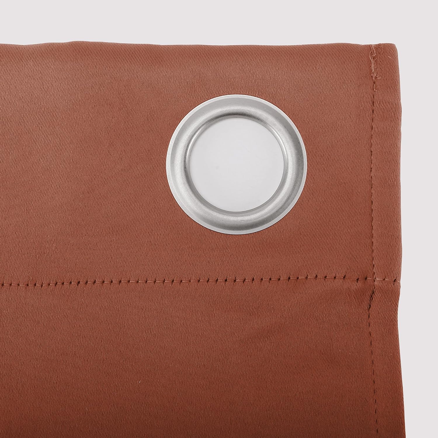 Sun Zero Easton Energy Saving Blackout Grommet Curtain Panel, 40" x 95", Terracotta Orange