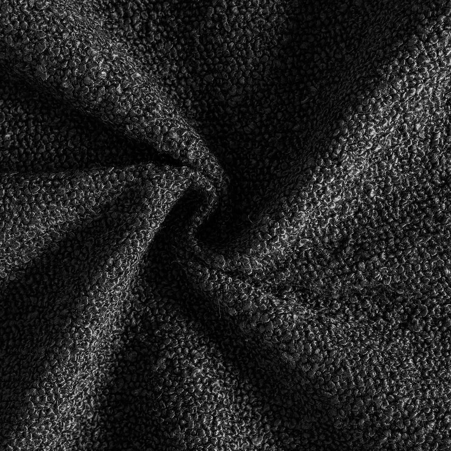 Miulee 20x20 Inch Decorative Pillow Covers for Couch Bed Set of 2 Textured Boucle Neutral Throw Pillow Covers Black Accent Solid Pillowcase…