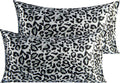 Ntbay 2 Pack Satin King Pillowcases for Hair and Skin, Luxurious and Silky Leopard Printed Pillow Cases with Envelope Closure, 20x36 Inches…