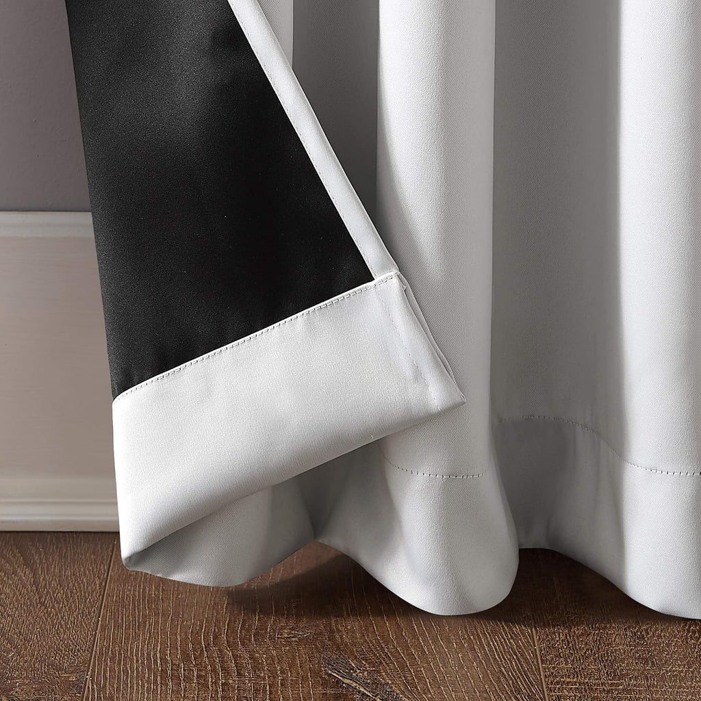 Sun Zero Oslo Theater Grade Extreme Total Blackout Rod Pocket Curtain Panel, 52" x 95", Pearl