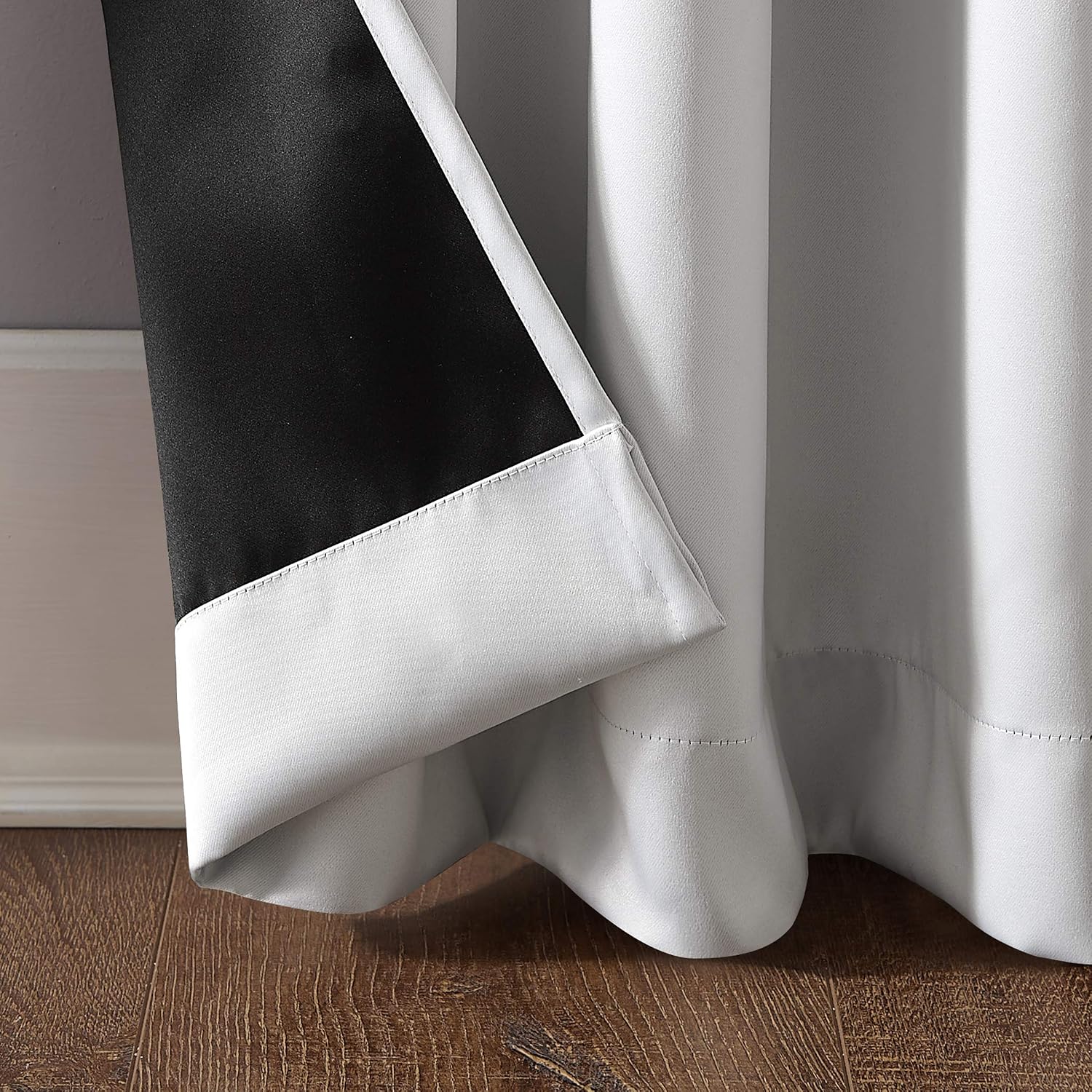 Sun Zero Oslo Theater Grade Extreme Total Blackout Rod Pocket Curtain Panel, 52" x 95", Pearl